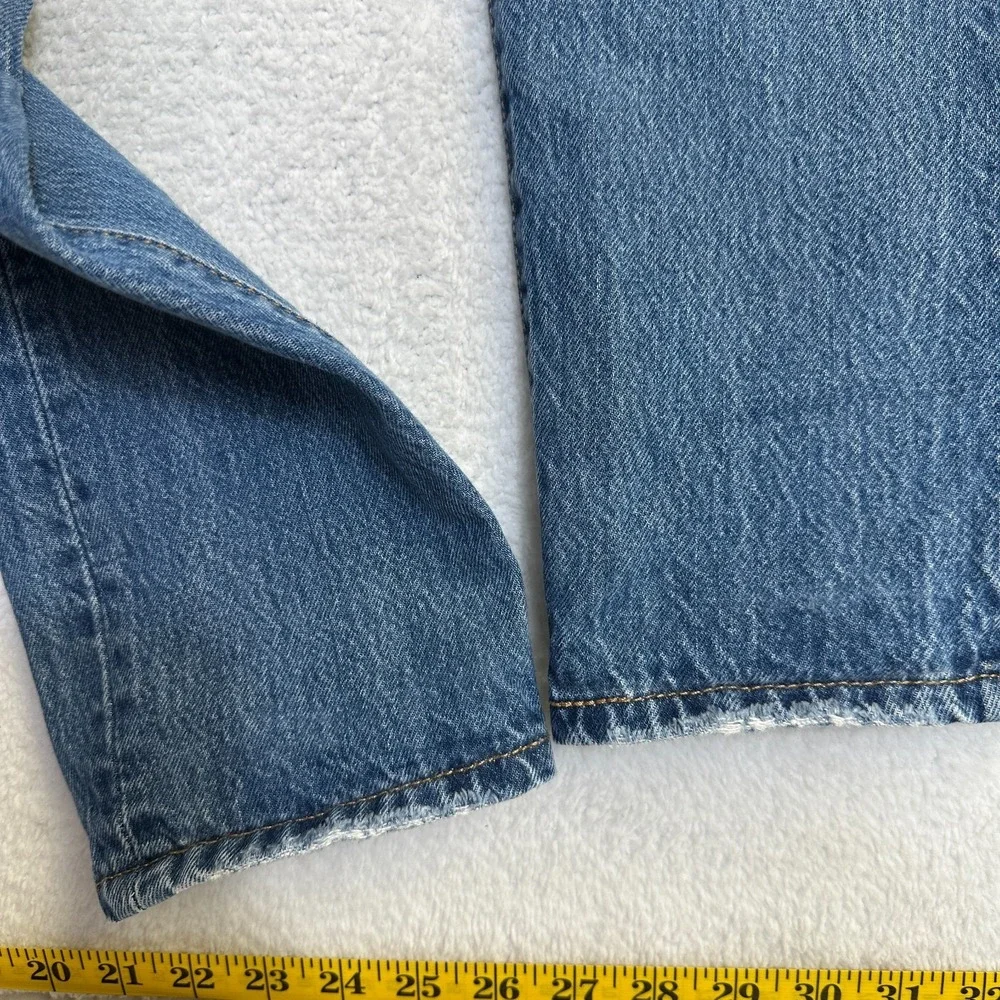 Levi's Premium 501 S Skinny Blue Jeans Women size W28 L30 Medium Wash Button Fly - Picture 9 of 11